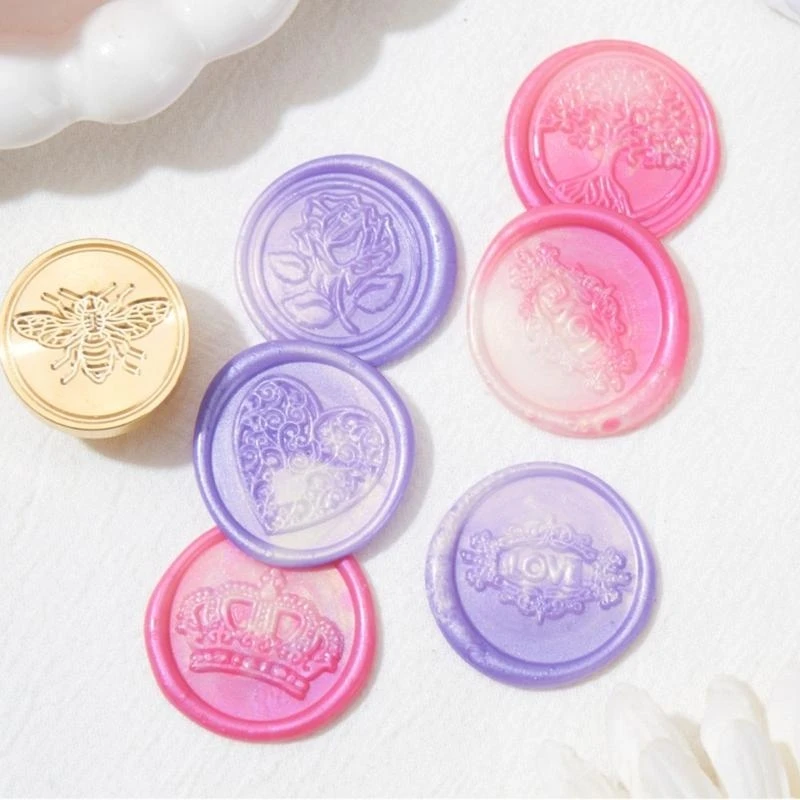 

652F Brass Head Love Wax Seal Stamp Retro Sealing Waxed Stamp for Card Envelope Scrapbooking Invitation Photo Decoration