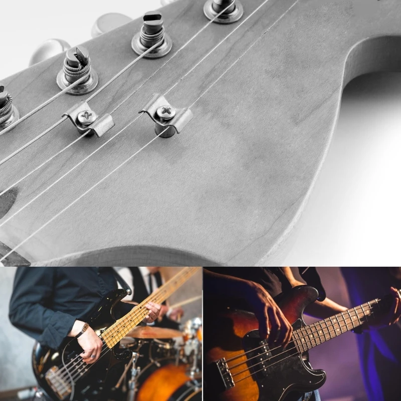 

10pack Electric Guitar String Tree Guide Retainers Chrome String Guides for Electric Guitar Providing Enhancin Stability