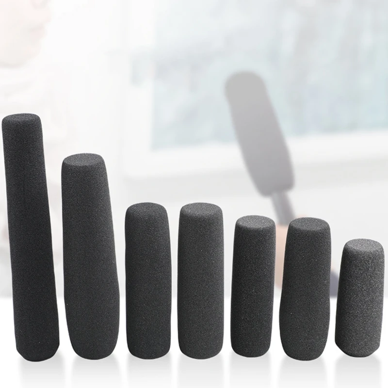 Higher Density Black Sponge Foam Microphone Windscreen Shrinkage Sponge Cover Handheld Stage Mic Windscreen - Image 3