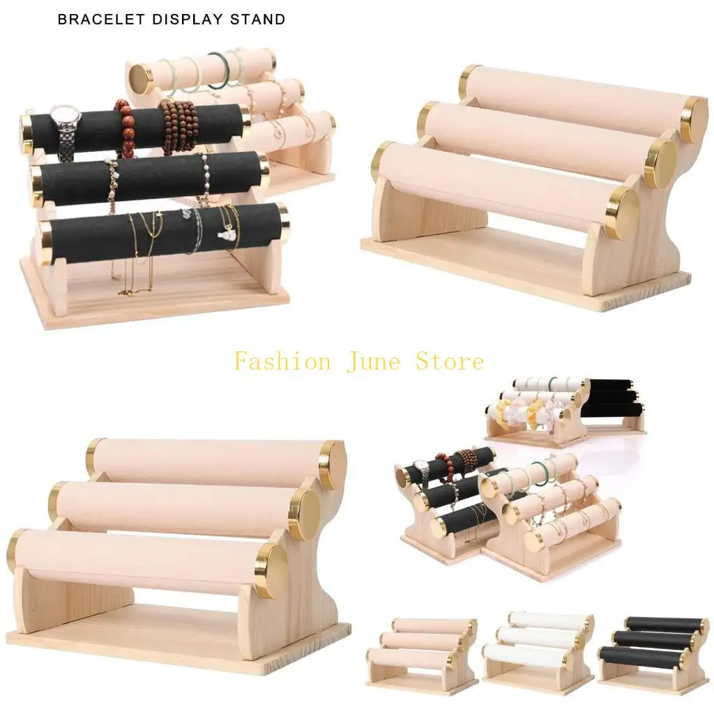 

N5KA Portable Detachable Bracelet Display Stand Jewelry Holder Plush and Rack