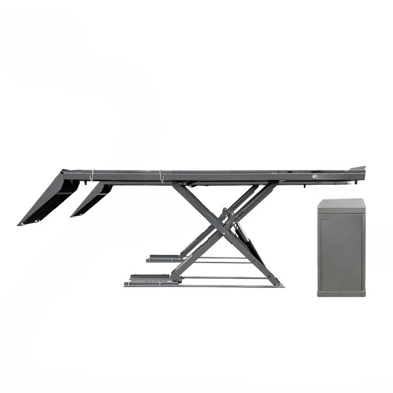 Car no-digging pit ultra-thin, large-shear hydraulic lift