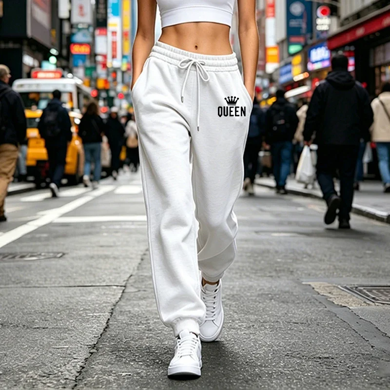 2026 Tägliche Streetwear-Mode Damen-Sweatpants mit elastischem Bund, lässige Sport-Fitness-Hose, Outdoor-Jogginghose, Damenbekleidung – Detail 5