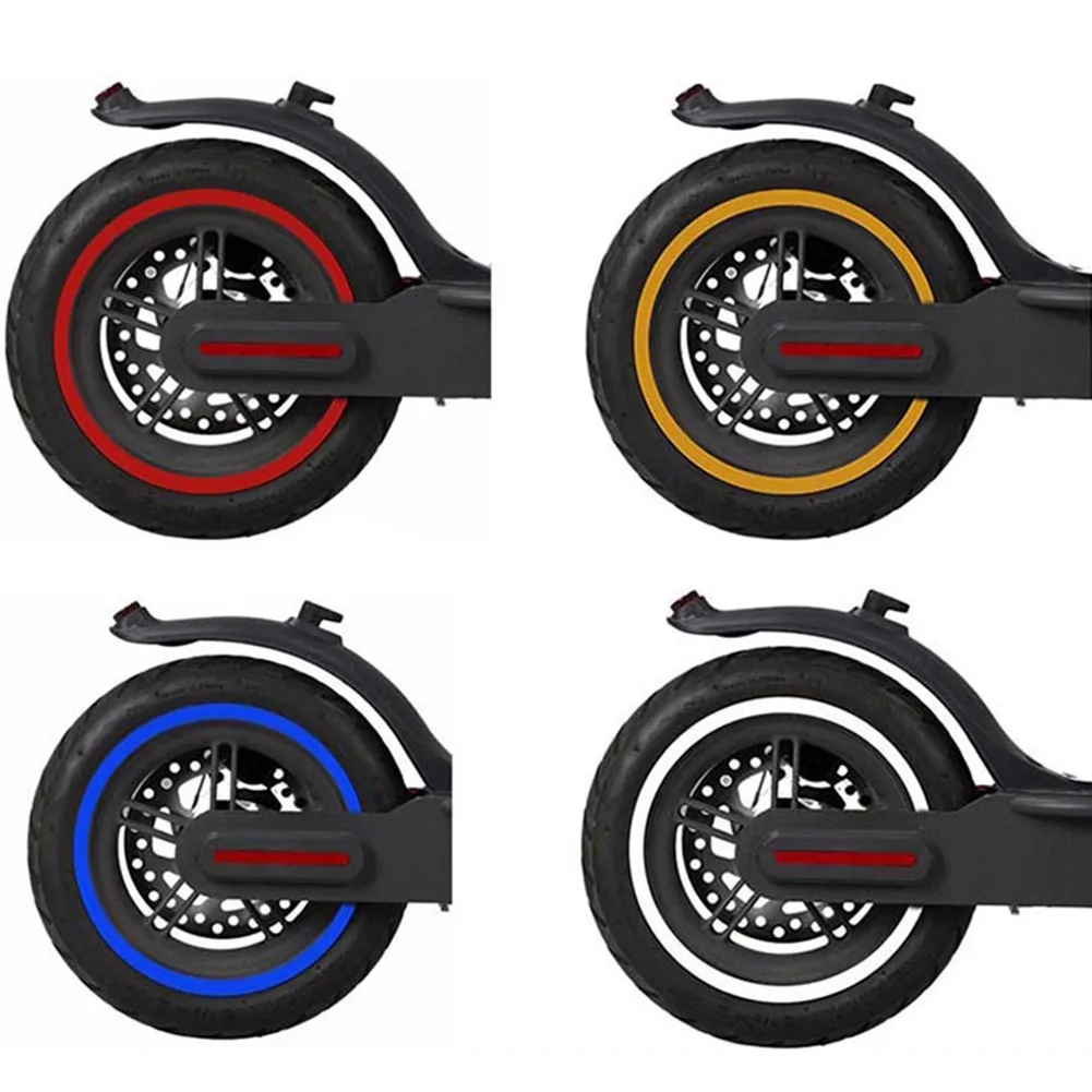 Scooter Protective Reflective Stickers Wheel Hub Film Night Cycling Safety Warning Decoration Sticker For Xiao*Mi M365 MAX G30