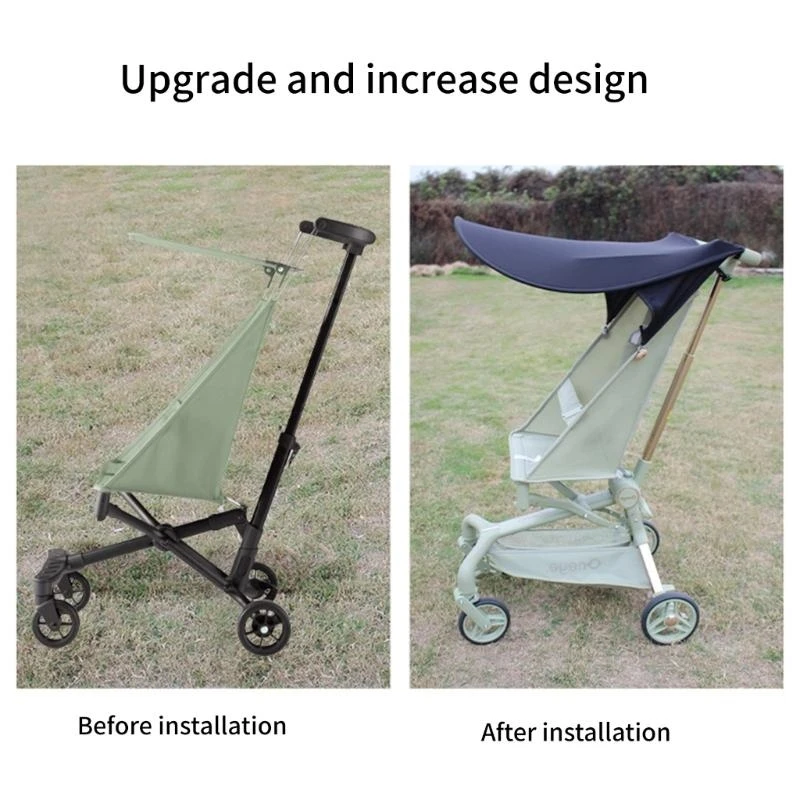 

J15U Universal Baby Strollers Sunshade Infant Pram Accessory Easy Installation Windproof Umbrella Cart Protective Awning