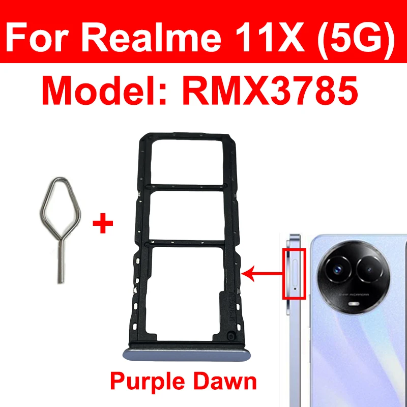 For Realme 11 11 Pro 11Pro Plus 11X 5G SIM Card Tray SIM Card Holder Reader Socket Slot Replacement Parts