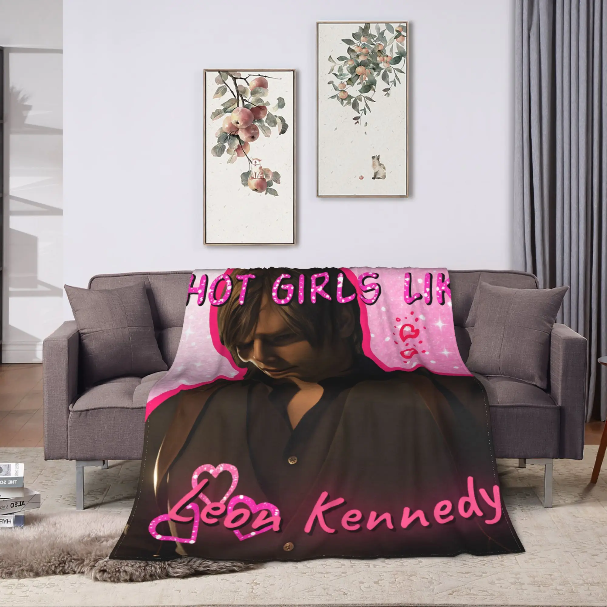 I  Leon Kennedy Blankets Residents Evils Soft Fluffy Plush Throw Blanket For Couch Chair Sofa Bed Flannel Bedspread Bed Cover