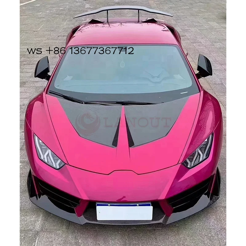 1016 نمط كامل محرك ألياف الكربون هود 2014-2018 لامبو هوراكان LP610-4 LP580 #1