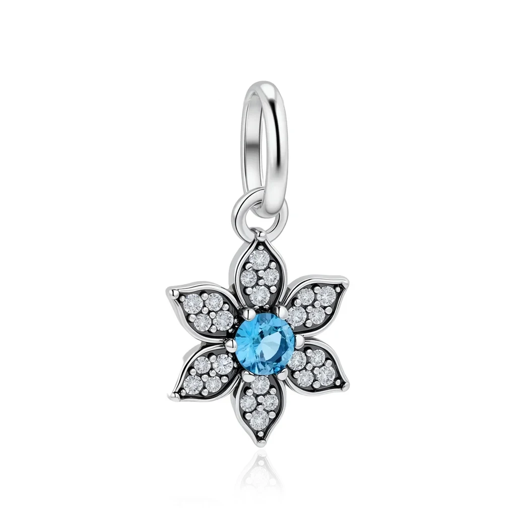 Hot Sale  925 Silver Santa Claus Snowflake Dreamcatcher Pendant DIY Charms Fit Bracelet Beads Making Woman Fashion Jewelry Gift
