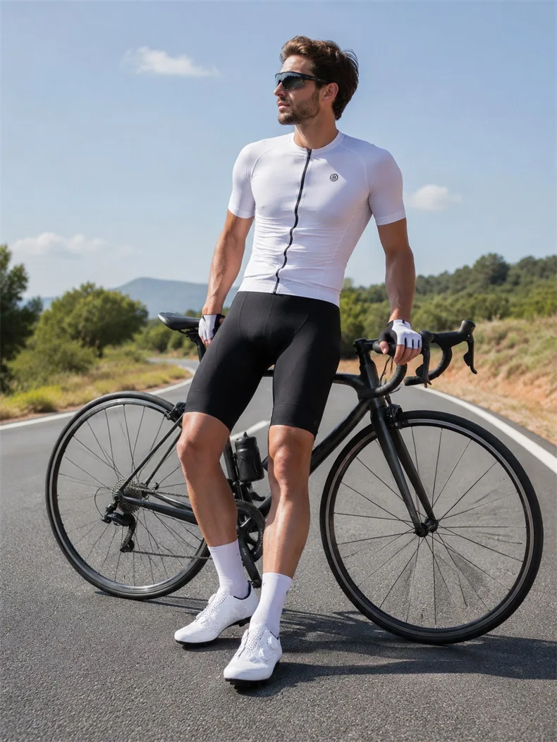 Speed Cycling Sneaker Men's Road Cycling Shoes Cleat Shoes Spd Shoes Cycling Flat Pedal Shoes Man Bike Outdoor Footwear White