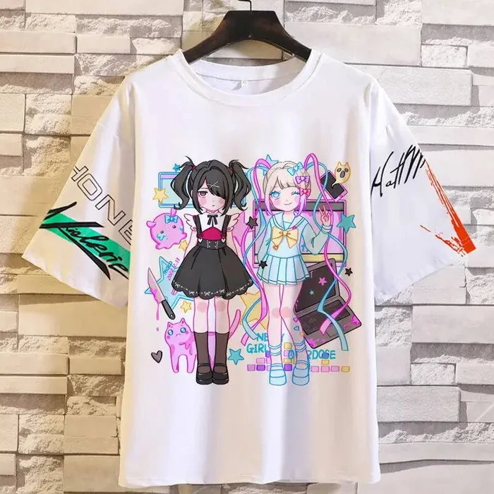 Streamer Girl Heavy Dependent On Tangtang Chaotianjiang Косплей Двумерная периферия с короткими рукавами Студенческая футболка-аниме Ga Streamer Girl Heavy Dependent On Tangtang Chaotianjiang Косплей Двумерная периферия с короткими рукавами Студенческая футболка-аниме Ga