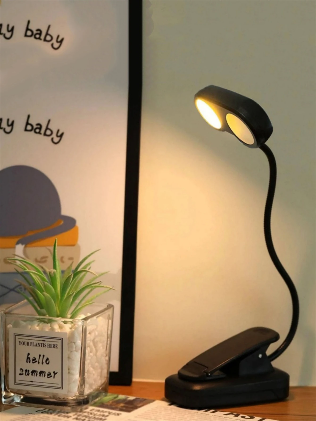 Mini Portable LED Book Light Eye Protection Reading Lamp Flexible Adjustable Direction Battery Learning Desk Lamp Bedroom Light