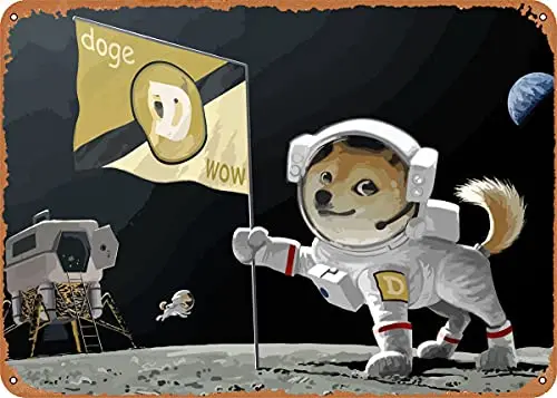 

Doge винтажный металлический знак художественные принты Ретро подарок 8x12 дюймов