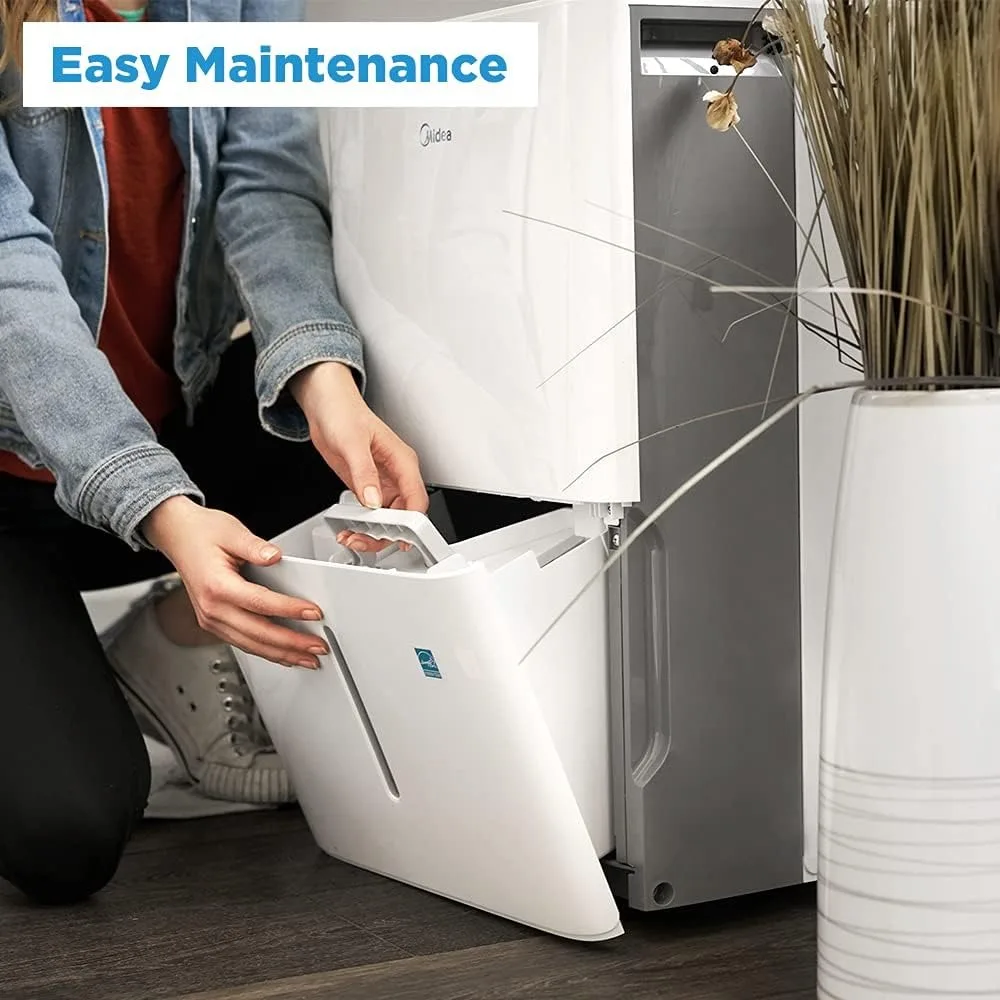 Energy Star Certified Dehumidifier  - Ideal For Basements, Large & Medium Sized Rooms, And Bathrooms (White