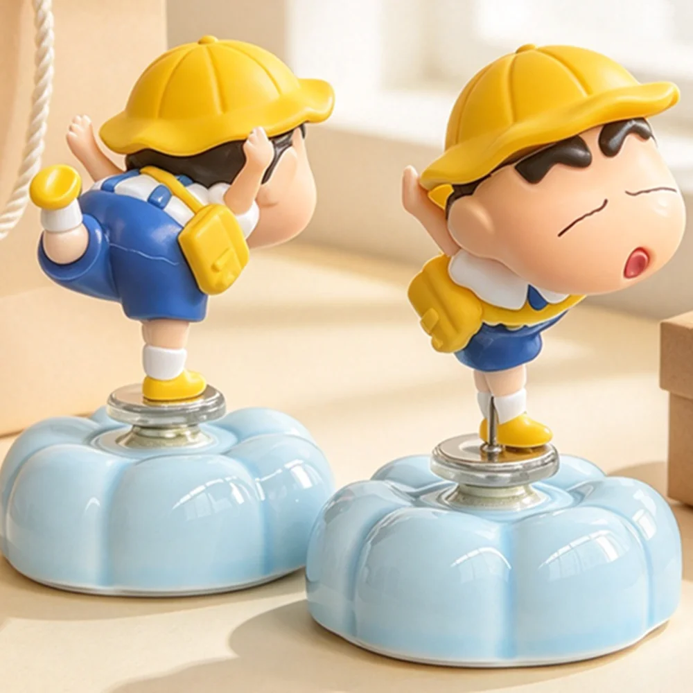 Cute Rotatable Figurine Ornament Ceramic Base Rotating Desktop Decoration Funny Mini Statue Tabletop Home Decor Birthday Gift