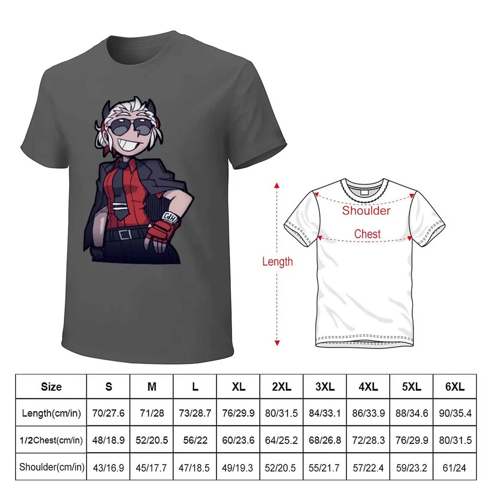 Justice The Awesome Demon Helltaker, Stickers, Shirts, More T-Shirt funny t shirts heavyweight t shirts mens funny t shirts