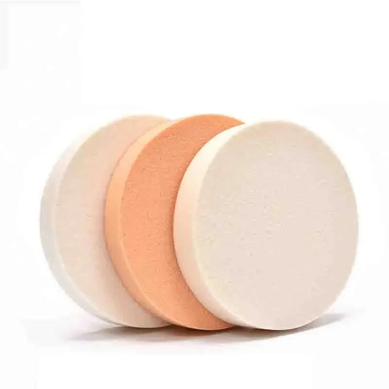 화장품 Makeup Artist Large Round Powder Puff Sponge Wet and Dry Latex White Puff BB Cream Large White Powder Puff Round Makeup