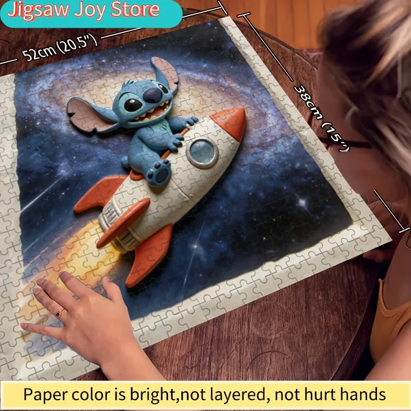 จิ๊กซอว์ 2 มิติ ลายดิสนีย์ สติทช์ และมิกกี้เมาส์ เหมาะสำหรับผู้ใหญ่ - ปริศนาท้าทาย ฝึกสมอง ตกแต่งสไตล์ย้อนยุค ของสะสม