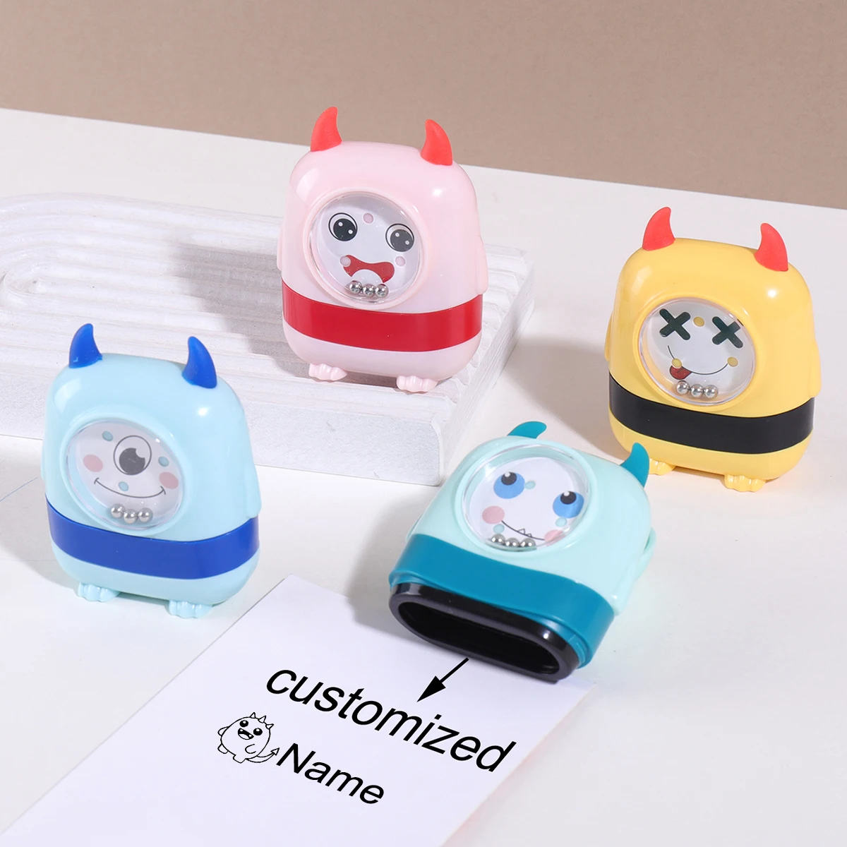 Personalized Custom Name Stamp Cute Signature Stamp Kindergarten Clothing Label Quick-dry Ink Funny Customized Kids Name Seal