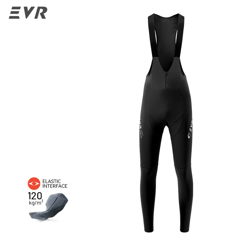 EVR Men's Thermal Fleece Cycling Bib Tights 3D Dual Arrow Chamois Pad Winter Road Bike Warm Long Cycling Pants