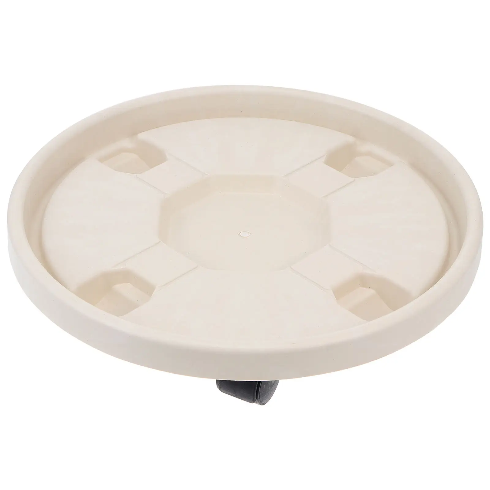 1Pcs Reinforced Round Vase Rack Thick Plastic Movable Flowerpot Stand with Silent Casters for Indoor Outdoor Plant Pot Mobility