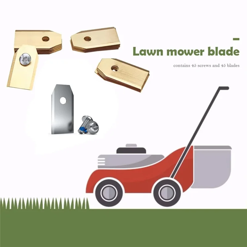 Picture 5: AT43-Replacement Trimmer Blade 30PCS Stainless Steel Lawn Mower Cutting Blades Set For ECOVACS Cutter