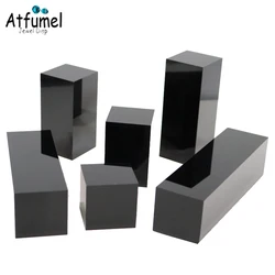 Black Acrylic Perfume Display Stand Cosmetic Showcase Earrings Organizer Photography Prop Block Window Ring Ornament Rack