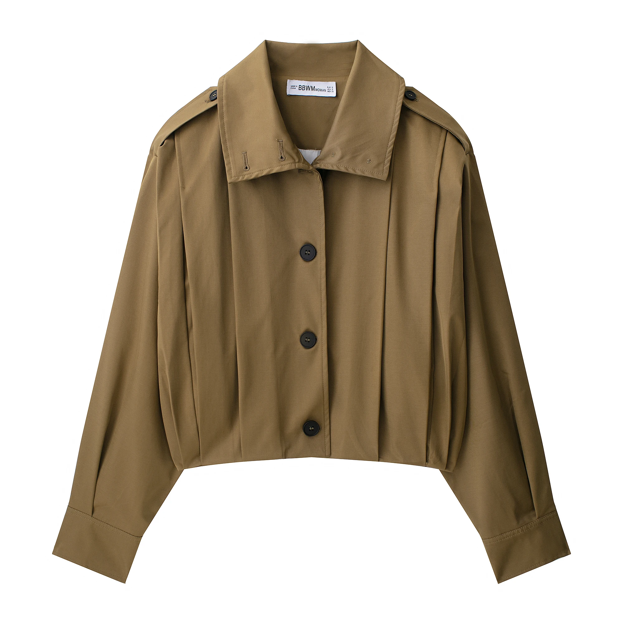 

Women's clothing autumn new products women's clothing American retro street hot girl pleated design simple and versatile jacket
