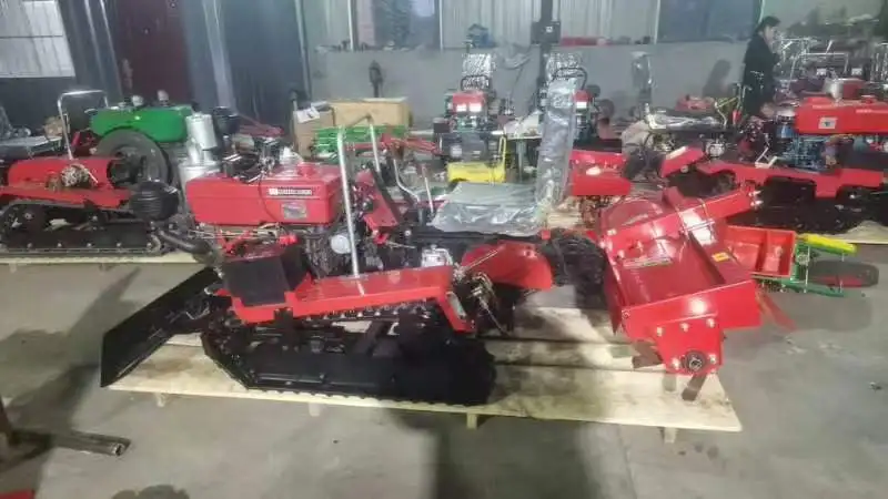 Crawler-type Mini Tiller Multi-functional Farm Machine Rotary Tiller Ditching Backfilling Weeding Ridging Bulldozing Orchard view 6