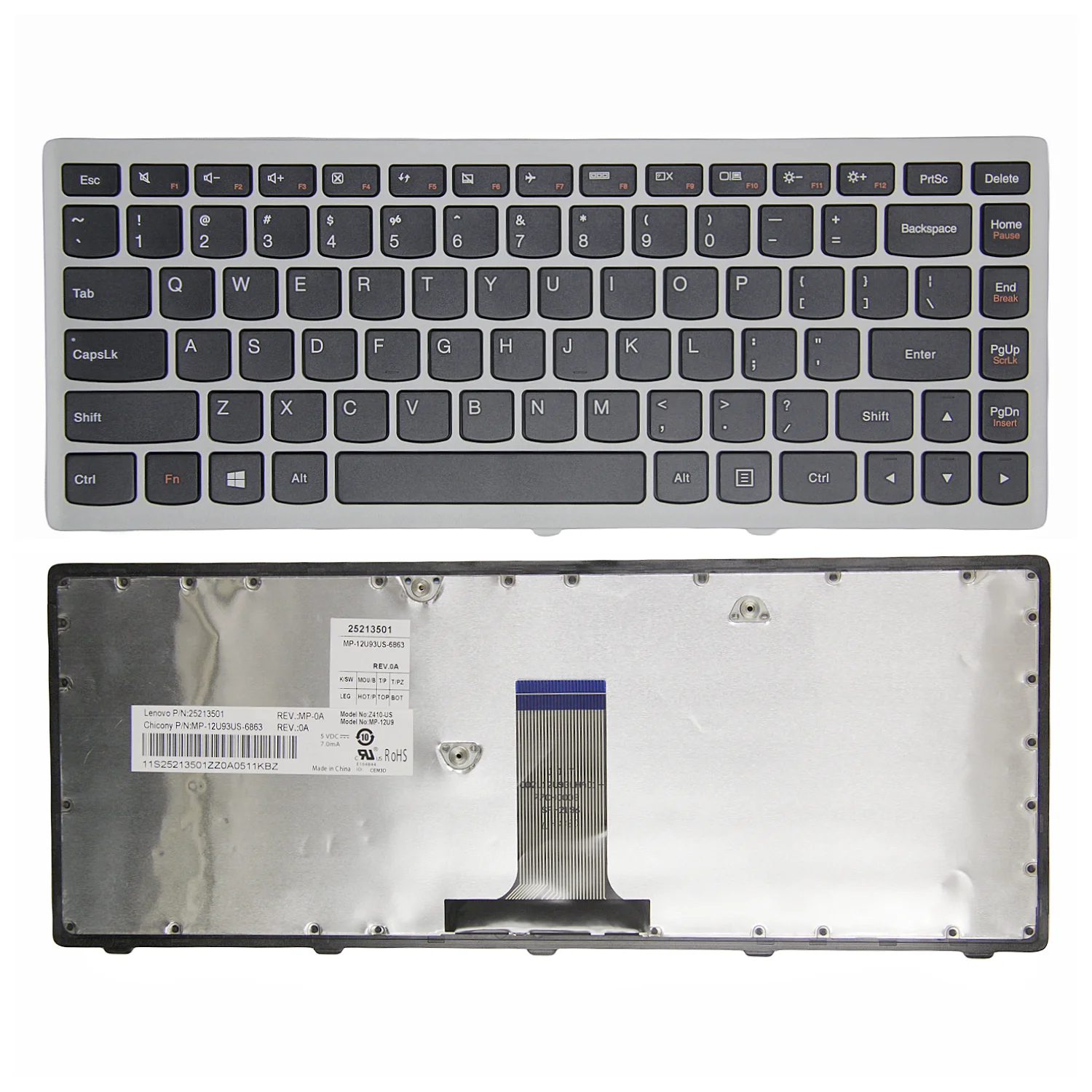 100%Original New US for Lenovo G400S G405S FLEX-14 G410S N410 Z410 S410P English Laptop Keyboard