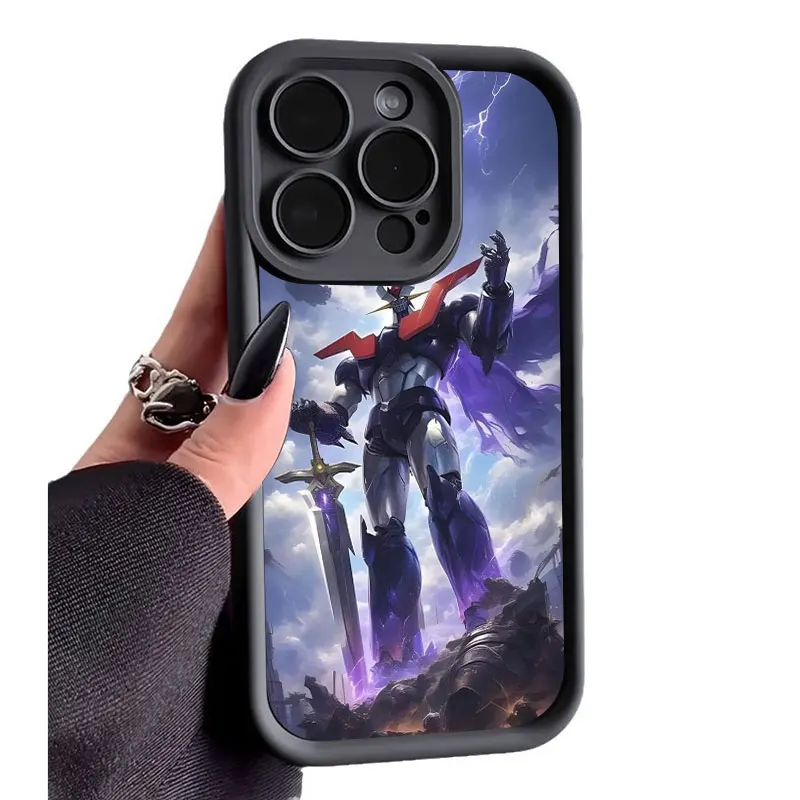 Mazinger Z Anime Sky Eye Stairs Soft Silicone Phone Case For Apple iPhone 12 13 Mini 11 14 15 16 Pro Max 7 8 Plus