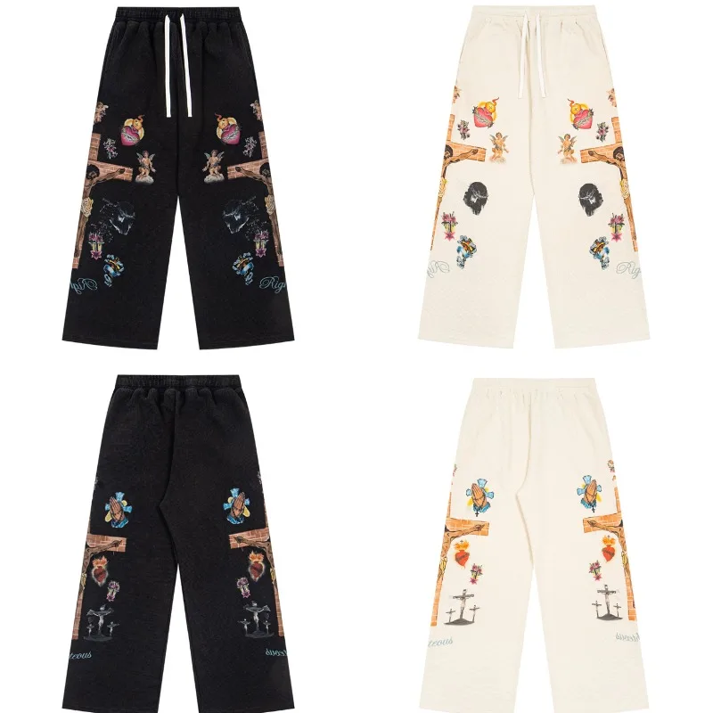 

American Style Trend Righteous Casual Pants Fashion Versatile Printed Heavy Duty Pants Stock