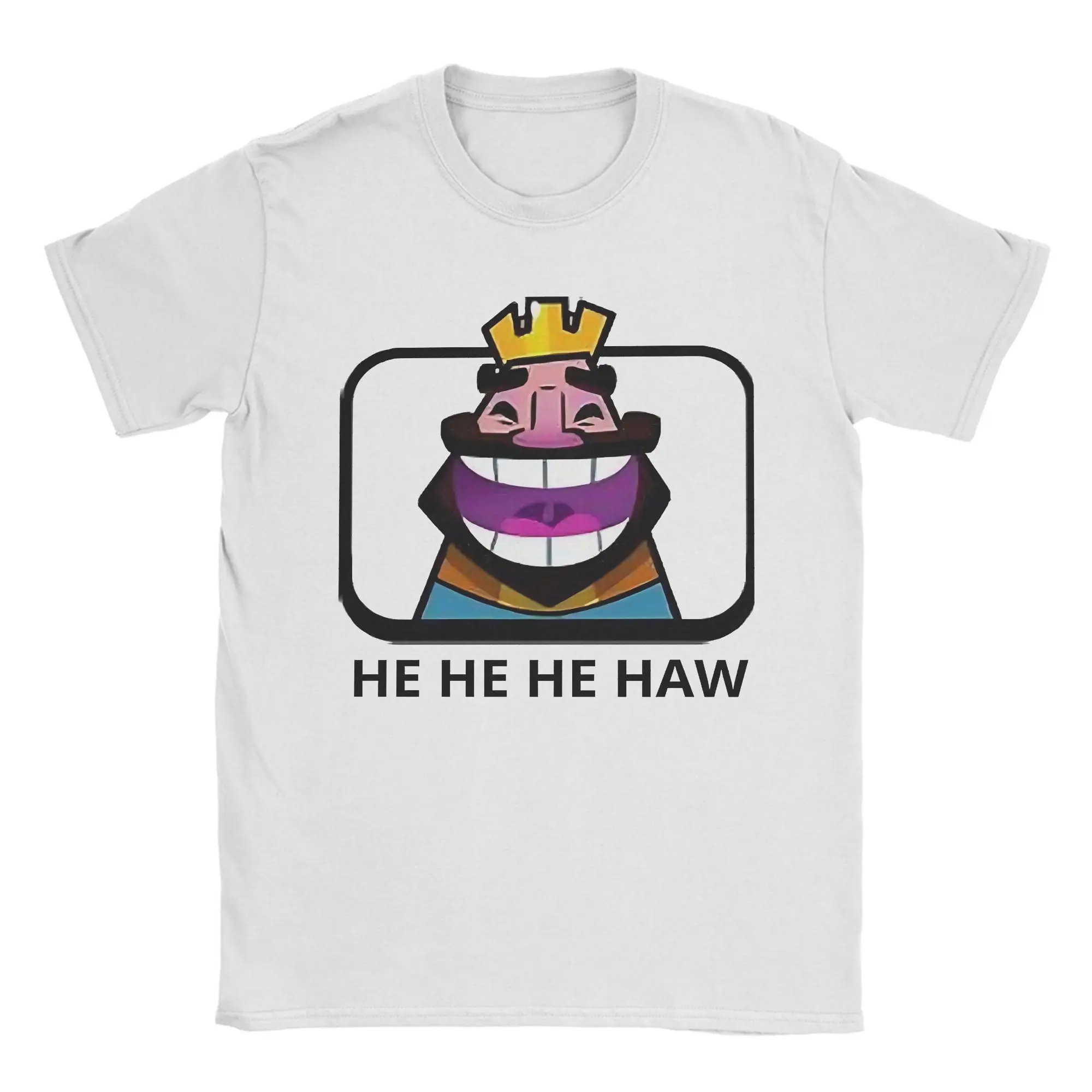 

Мужская и женская футболка, Новое поступление Clashs Royales HeHeHa, футболки из 100% хлопка, одежда