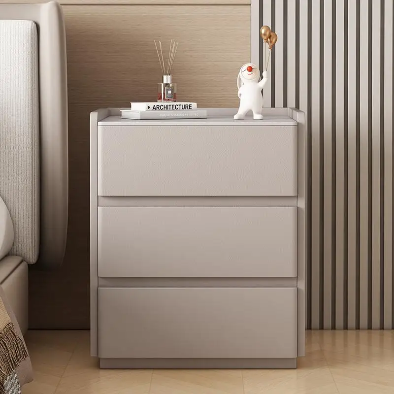 LTT solid wood bedside table light luxury high-end small floor-to-ceiling bedside storage cabinet