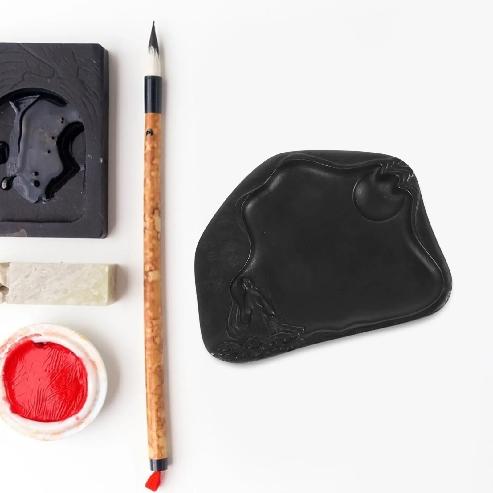 

Настольная каллиграфическая тушечница Inkslab из нежного камня, легкая, с гладкой поверхностью, китайская тушечница для письма, рисования и живописи