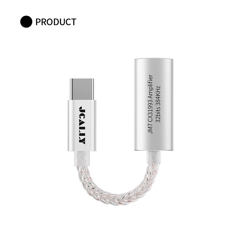 JCALLY JM7 USB TypeC/Lightning To 3.5mm Digital Audio Cable For