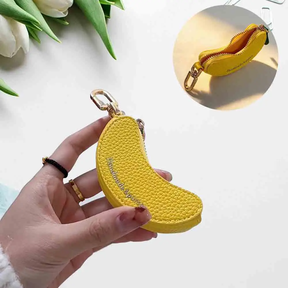 Cute Fruit Shape Coin Purse Charm Keychain - Portable Airtag Case Best Gift for Girls