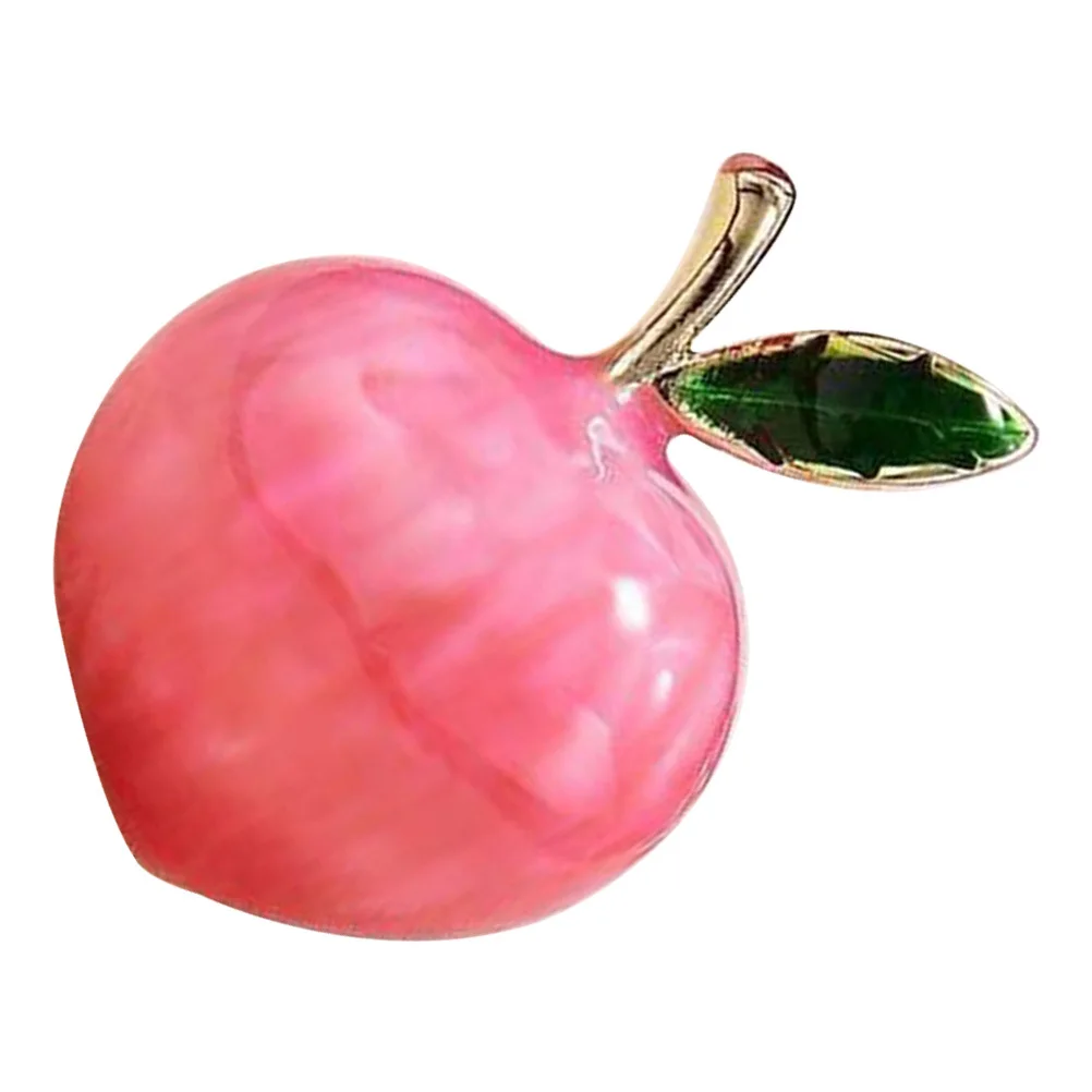 الخوخ بروش دبوس الفاكهة على شكل معدنية التلبيب دبوس للنساء الملابس وشاح قبعة دعوى بلوزة تي شيرت الزخرفية بروش مجوهرات هدية