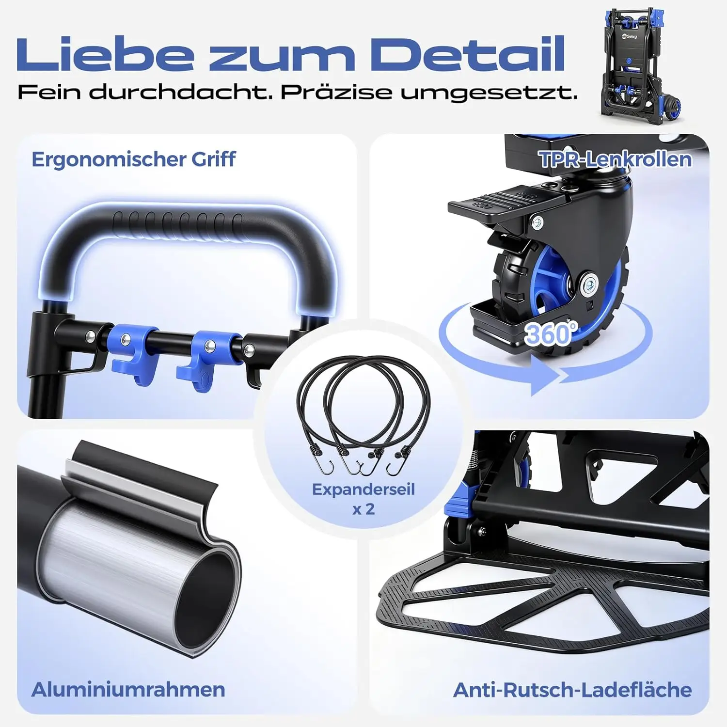 شاحنة ومنصة قابلة للطي 2 في 1، سعة تحميل 150 كجم، خفيفة الوزن، عربة نقل قوية، عجلات تحمل مزدوجة