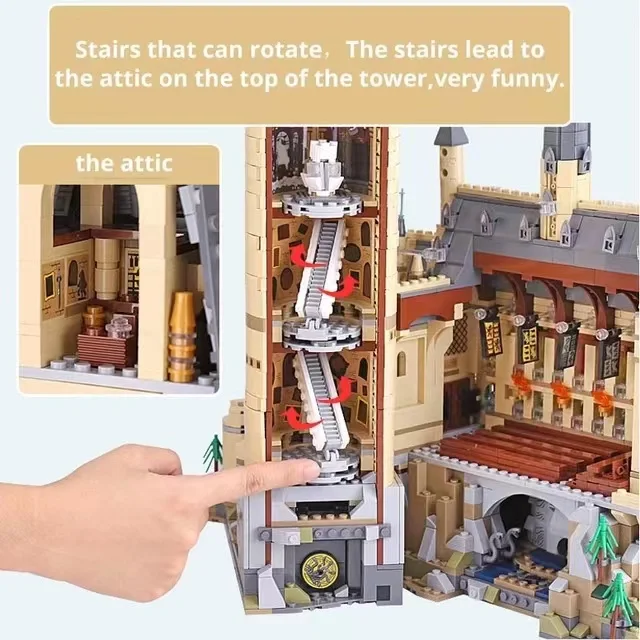 Compatible with the original box, 7306 building blocks, magical castle, 6020PCS parent-child game, assembling building blocks view 3