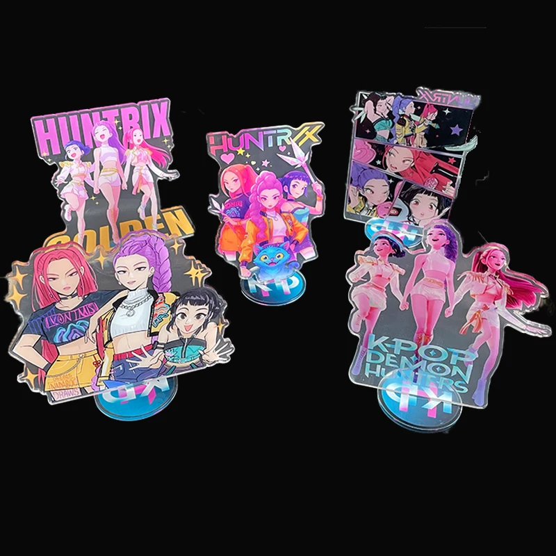 【セール中】Kpop デーモンハンター 方向標識 Kpop デーモンハンター スーパースター ミラ ルミ ゾー アクリル写真ショー スタンド オーナメント ファンギフト