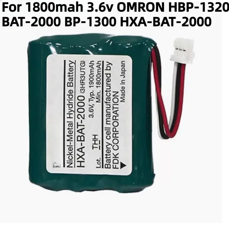 For 1800mah 3.6v OMRON HBP-1320 BAT-2000 BP-1300 HXA-BAT-2000 Blood Pressure Monitor Battery