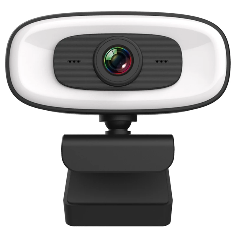 

NEW-Computer Camera 2K USB 2.0 Fill Light Webcam With Tripoad For Video Calls, Online Classroom Meetings, Recording Games