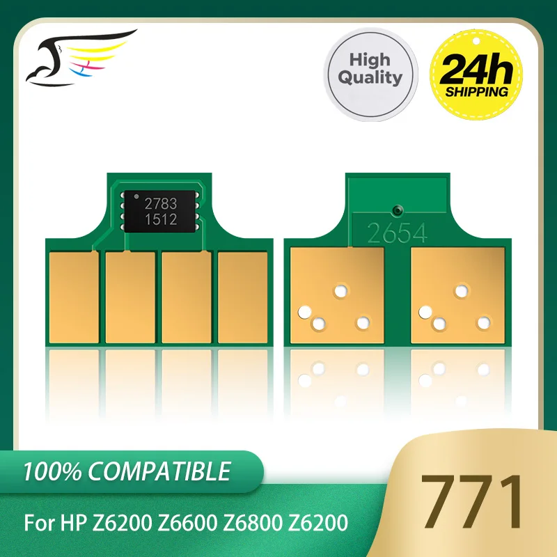 

BFHH For HP 771 Ink Cartridge Chip Disposable Chip For HP DesignJet Z6200 Z6600 Z6800 Printer One Time Stable Chips