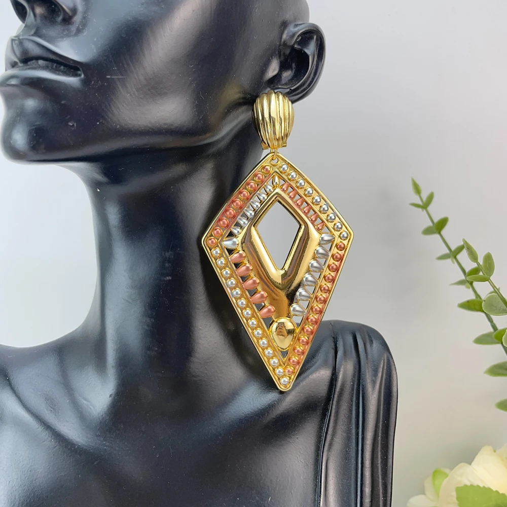 

Серьги с покрытием в Дубае, популярные модные серьги для женщин, подарки на день рождения FHK23251