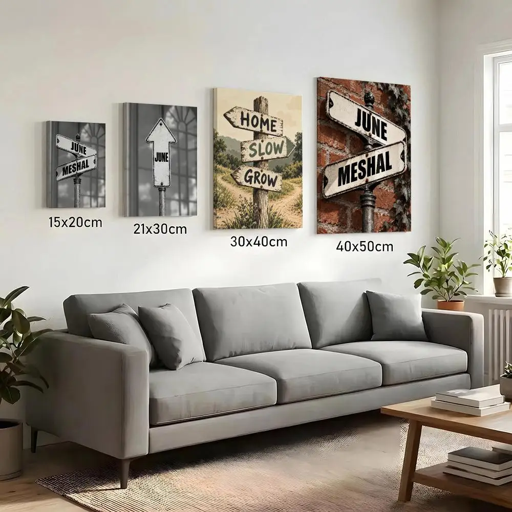 June Sign Summer Style Framed Wall Painting HD Canvas Print Poster Wall Art | Optional Frame | Modern Hallway Decor