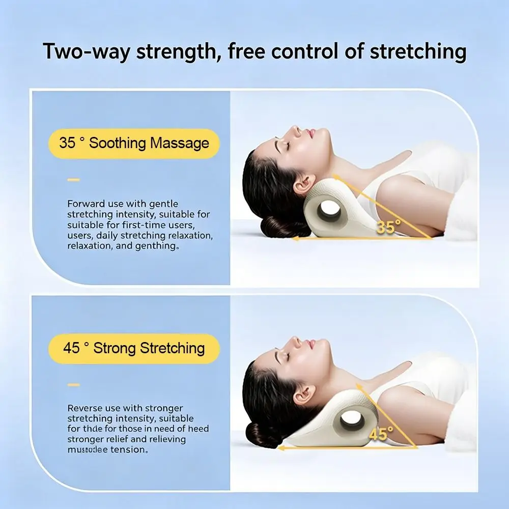 

Multifunctional Cervical Neck Massager Pillow Slow Rebound Ergonomic Cervical Spine Corrector Pain Relief