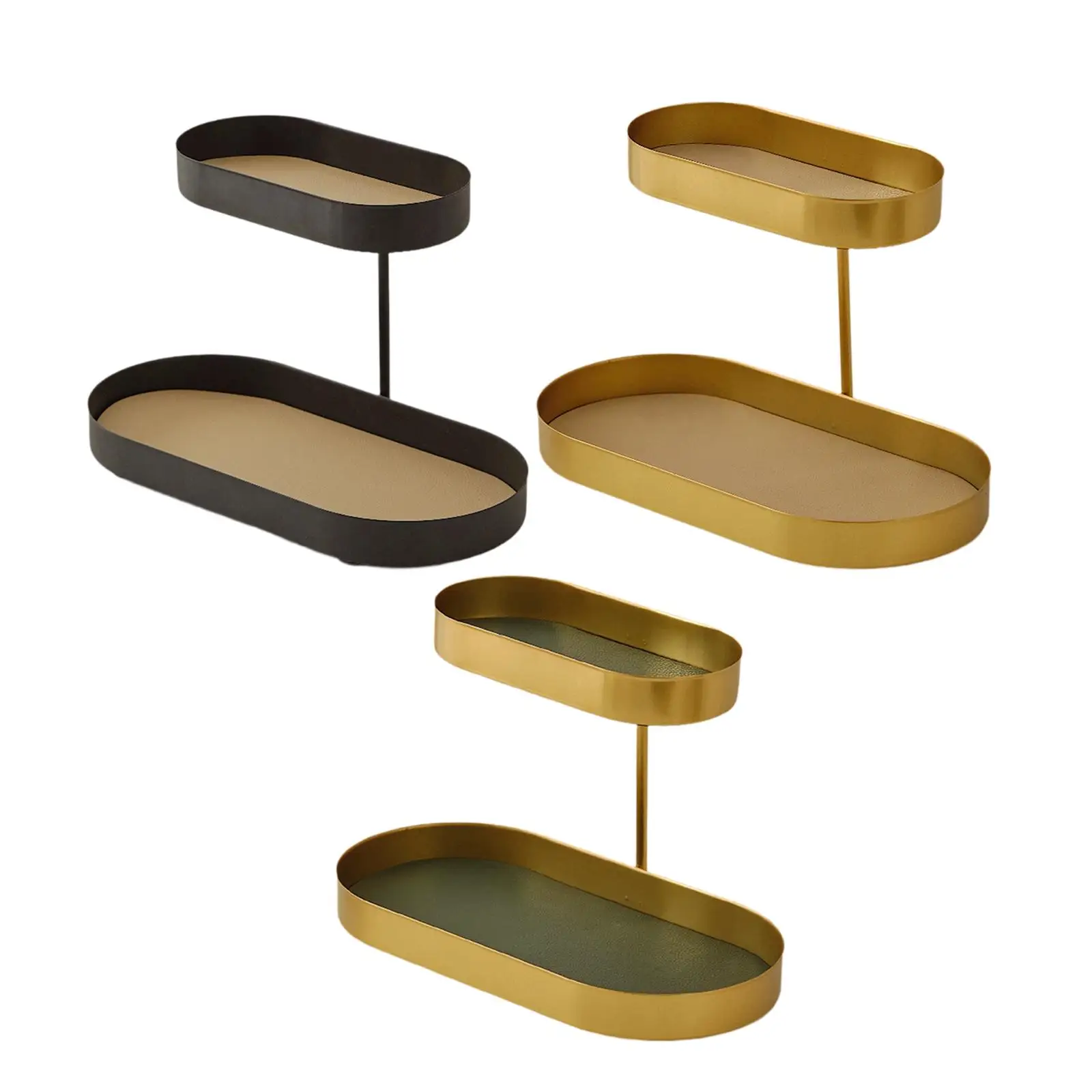 

Органайзер для ванной комнаты, 2-слойный элегантный прочный органайзер для макияжа, многофункциональная полка для ухода за кожей для туалетного столика, дома, спальни