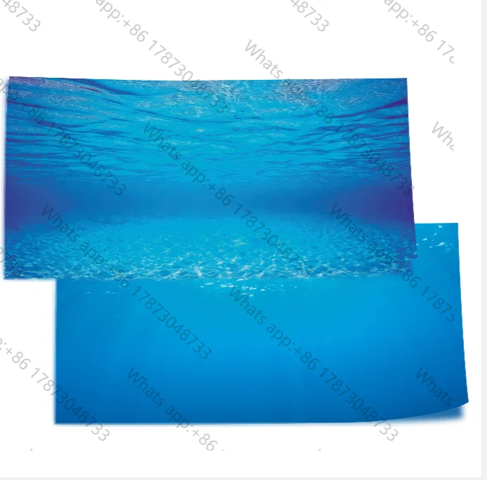 1 piece new PVC double sided aquarium background poster decoration fish tank wall background picture silicone oil