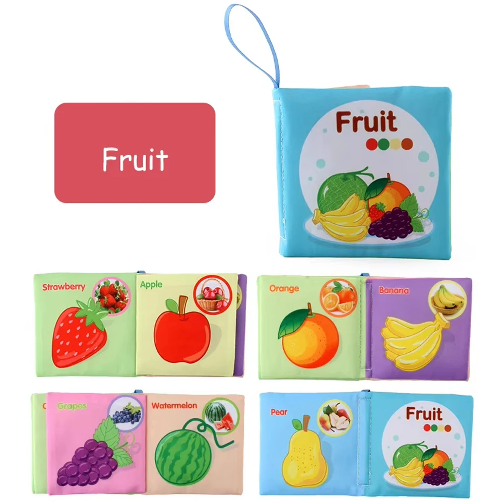 Waschbares Baby-Stoffbuch-Set - BPA-freie Knister-Sensorikspielzeuge mit Beißringen & Mehrstrukturierten Seiten für 0-12 Monate alte Säuglinge – Detail 9