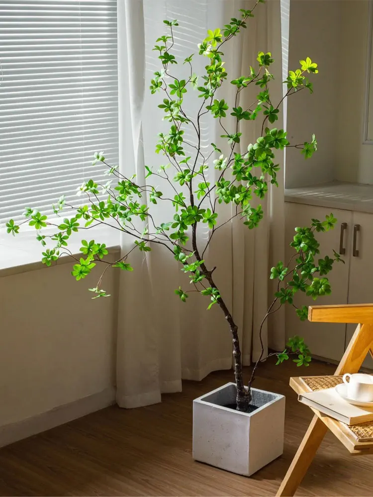 

Living Room Floor Decorative Faux een Plant Clo Tree Artificial Decorative Plant Indoor Bonsai Potted Plant Simulation Fl...